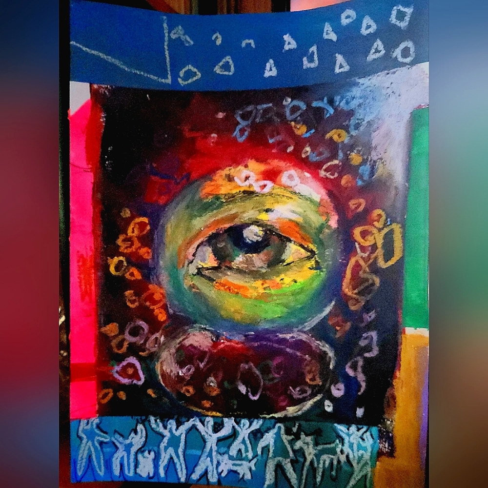 Original Art 9x12 mixed media